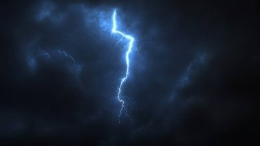 Siyah arka planda şimşek