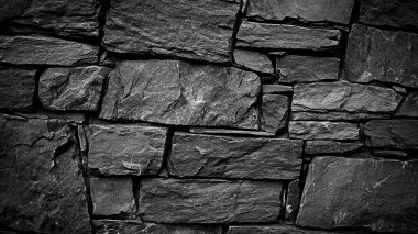 Kara taş duvar dokusu