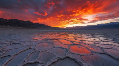 Dağların ardında güzel bir gün batımı