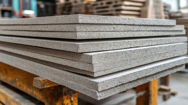 Atölyedeki yeni inşaat malzemelerinin kapanışı