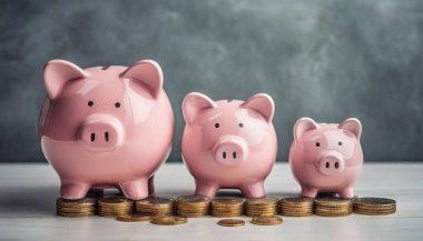 Kumbaralar ve madeni paralar masada.