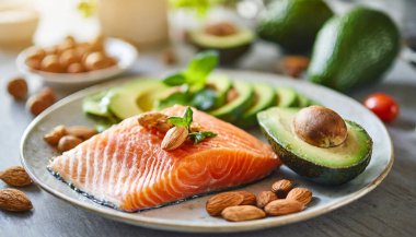 Masada taze balık ve sebze