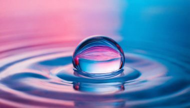 Mavi arkaplanda mavi su damlası