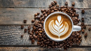 Kavrulmuş kahve çekirdekli kahve.