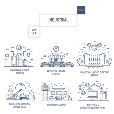 büyük endüstriyel simgesi tasarım öğeleri gazıyla seti zeytin, temiz