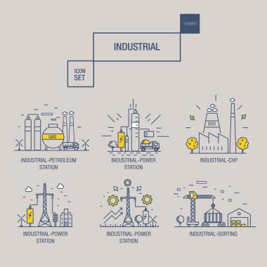 büyük endüstriyel simgesi tasarım öğeleri gazıyla seti zeytin, temiz