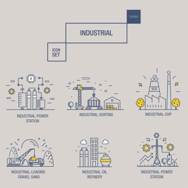 büyük endüstriyel simgesi tasarım öğeleri gazıyla seti zeytin, temiz