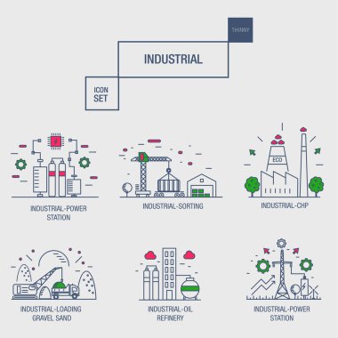 büyük endüstriyel simgesi tasarım öğeleri gazıyla seti zeytin, temiz