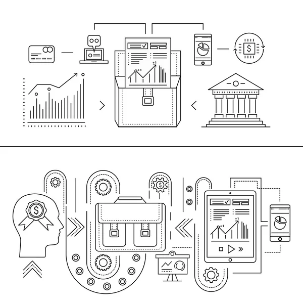 Secteur bancaire moderne et industrie commerciale — Image vectorielle