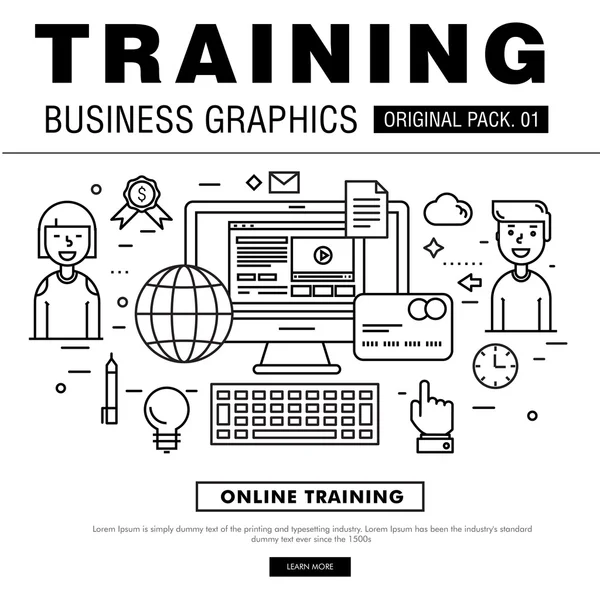 Pack de formation d'entreprise moderne . — Image vectorielle