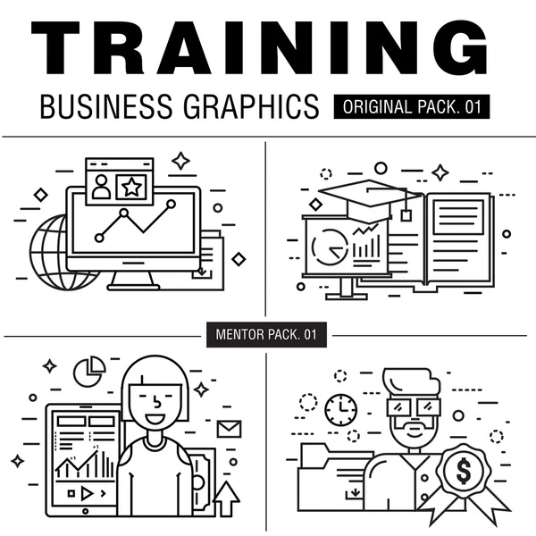 Pack de formation d'entreprise moderne . — Image vectorielle