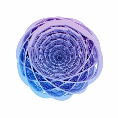 Gökkuşağı. Soyut renk arkaplanı. Beyaz arka planda elastik eğimli elementler. Moda renginde ışıltılı nesne lekesi. Gökkuşağı desenli harika bir stüdyo renk paleti. 3d oluşturma