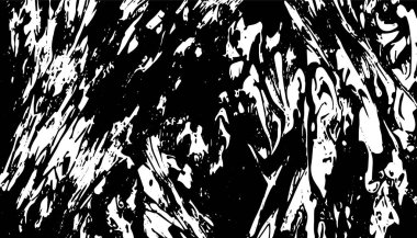 Grunge iç içe geçmiş doku, iplikler, çizgiler, tel, damarlar, monokrom. Grunge eski, detaylı siyah doku. Vektör arkaplanı