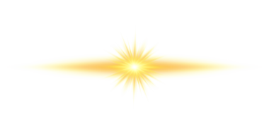 Şeffaf bir arkaplanda parlak altın ve turuncu renkli parlak bir ışık. PNG elementi. İşaret fişeği.