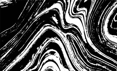 Grunge iç içe geçmiş doku, iplikler, çizgiler, tel, damarlar, monokrom. Grunge eski detaylı siyah beyaz doku. Vektör arkaplan