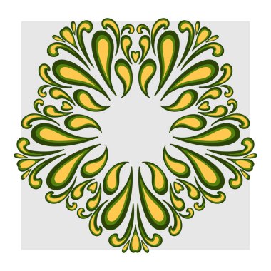 Soyut mandalalar, Meksika tarzı modeller. Katmanlı süs