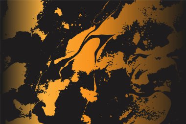 Grunge detaylı iç içe geçmiş doku, iplikler, çizgiler, kablolar, damarlar. Huysuz, eski, detaylı doku. Vektör arkaplanı. Altın ve siyah