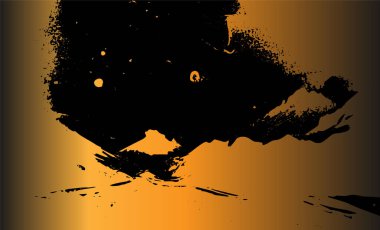 Grunge detaylı iç içe geçmiş doku, iplikler, çizgiler, kablolar, damarlar. Huysuz, eski, detaylı doku. Vektör arkaplanı. Altın ve siyah