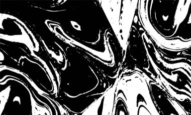 Grunge iç içe geçmiş doku, iplikler, çizgiler, tel, damarlar, monokrom. Grunge eski detaylı siyah beyaz doku. Vektör arkaplan