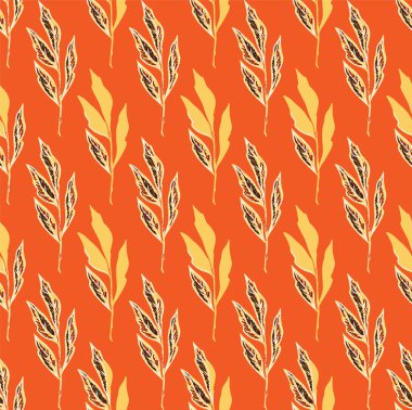 Yaprakları pürüzsüz tekrarlayan desenli dallar. Ağaç taç, tropikal egzotik orman. Botanik arkaplan, kumaş, baskı kağıdı, duvar kağıdı