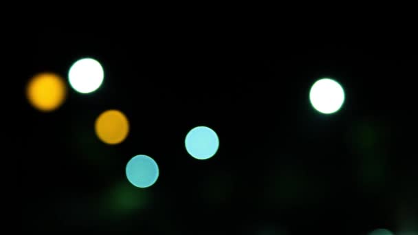 Defocused night traffic lights-Chennai — Stock Video