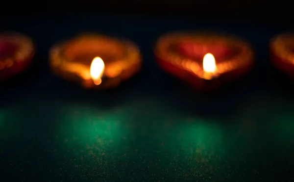 Diwali Petrol Lambası Soyut Bulanık Arka Plan Diwali Kutlamaları — Stok fotoğraf