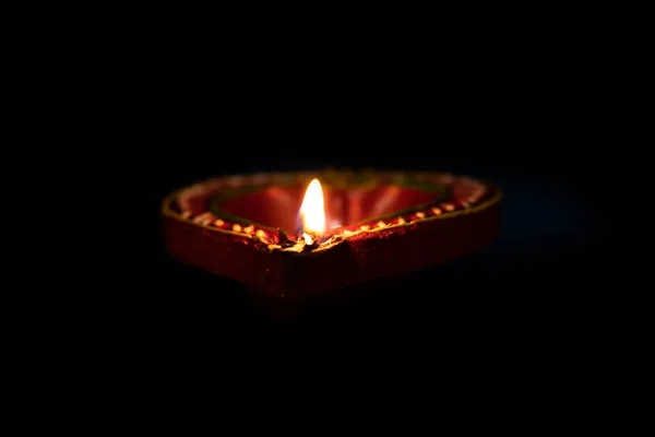 Happy Diwali Lâmpadas Diya Acesas Durante Celebrações Diwali — Fotografia de Stock