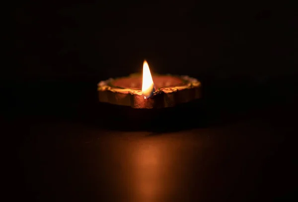 Happy Diwali Diya Lampen Während Der Diwali Feierlichkeiten Entzündet — Stockfoto