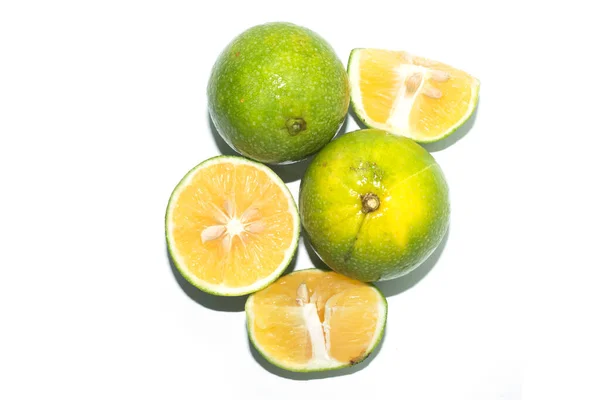 Mosambi Frutta Dolce Calce Con Sfondi Bianchi — Foto Stock