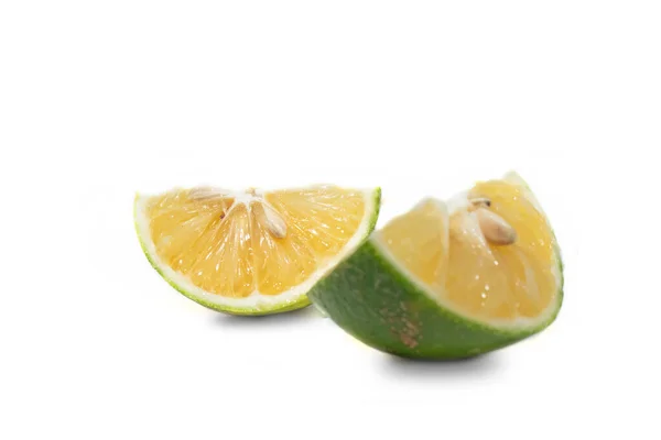 Fresh Lime Sliced Isolated White Backgrounds — Stock Photo, Image