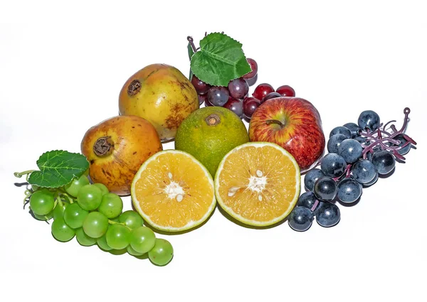 Frutas Tropicales Aisladas Sobre Fondos Blancos — Foto de Stock
