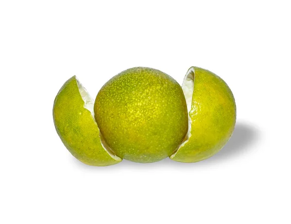 Mosambi Söt Lime Frukt Isolerad Vit Bakgrund — Stockfoto