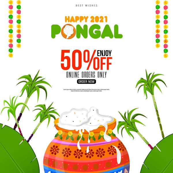 Ponal Festival Offer バナーデザイン50 割引オファー — ストックベクタ