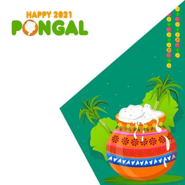 Pongal Festival Oferta Banner Design Social Media Post Templates —  Vetores de Stock