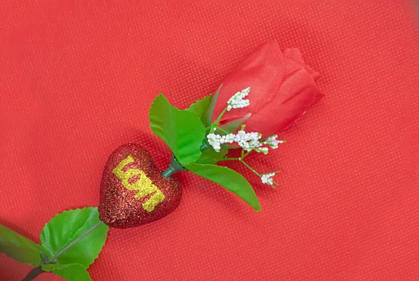 Ημέρα Του Αγίου Βαλεντίνου Φόντο Ευχετήρια Κάρτα Κόκκινα Τριαντάφυλλα Αντίγραφο — Φωτογραφία Αρχείου