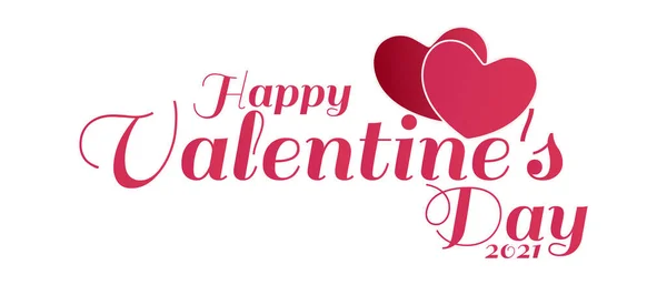 Valentinstag Hintergrund Mit Herzmuster Und Typografie Von Glücklichen Valentinstag Text — Stockvektor