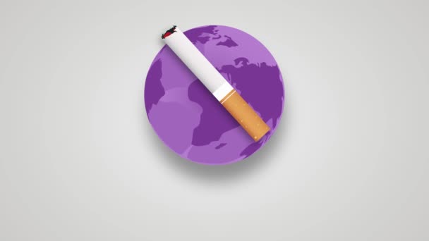 Día Mundial Sin Tabaco Mayo Signo Fumar — Vídeos de Stock