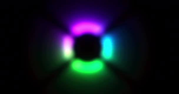 Multicolore Neon luce astratta sfondo sfocato. — Video Stock
