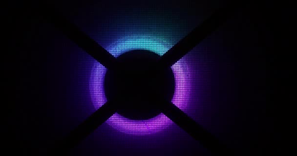 Ventilador de refrigeração de PC de jogos de mesa com luzes LED RGB em um computador, — Vídeo de Stock