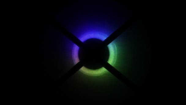 RGB Gaming PC Fan Sistema de resfriamento CPU em caso de computador. Ventiladores multicoloridos dentro do computador. — Vídeo de Stock