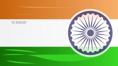 Ashoka Çarkıfeleği ile Hint Ulusal Bayrağı renk geçmişi, 15 Ağustos, Bağımsızlık Günü kutlamaları.