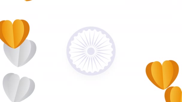 Agosto Felice Giorno Dell Indipendenza Dell India Indiano Independence Day — Video Stock