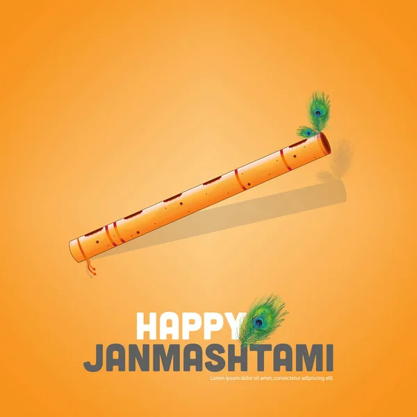 Happy Janmashtami Design Achtergronden Vector Illustratie — Stockvector