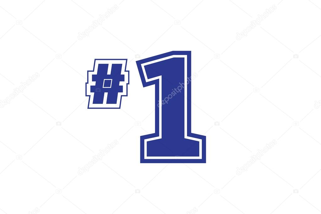 Icon number  1  blue Number  one  team icon Blue sports 