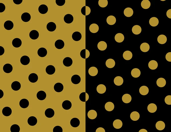 Sorunsuz lekeli duvar kağıdı arka plan altın rengi ve siyah ayarlayın. Klasik moda vektör zemin.