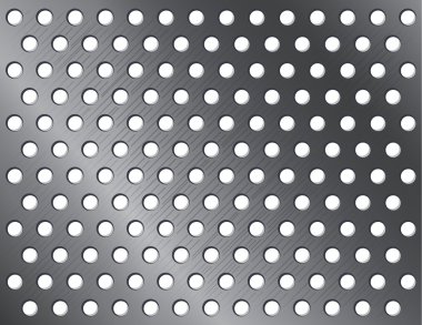 Desen arka plan şeffaf beyaz daireler ile gümüş. Gri vektör doku yüzey şablonu.