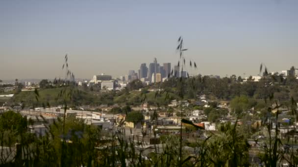Съёмки в центре Лос-Анджелеса, Калифорния — стоковое видео