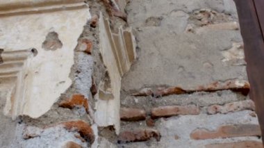 Antigua Guatemala eski bir ufalanmış kilise resmini dolly kapatın