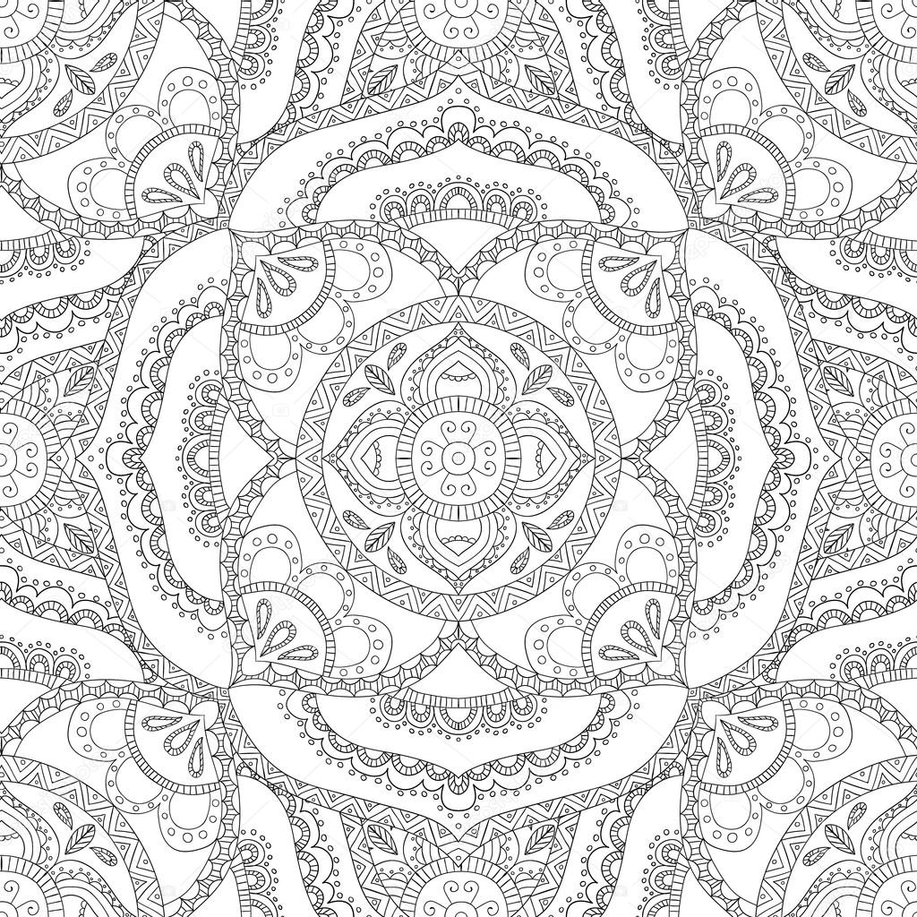 Download Coloring Pages For Adults Decorative Hand Drawn Doodle Nature Ornamental Curl Vector Sketchy Seamless Pattern Vector Image By C Olesia Agudova Gmail Com Vector Stock 109056786
