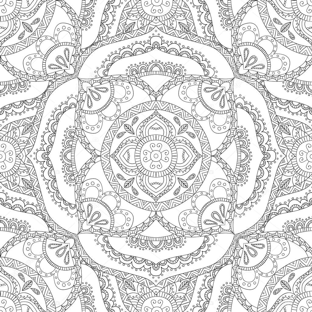 Download Coloring Pages For Adults Decorative Hand Drawn Doodle Nature Ornamental Curl Vector Sketchy Seamless Pattern Vector Image By C Olesia Agudova Gmail Com Vector Stock 109056786